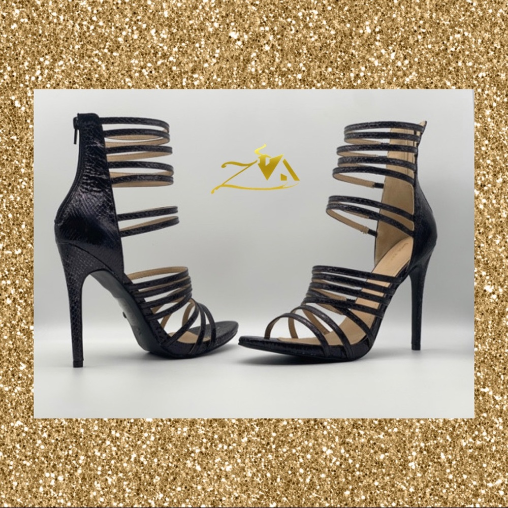 Women’s Strappy Open Toe Single Sole High Heels